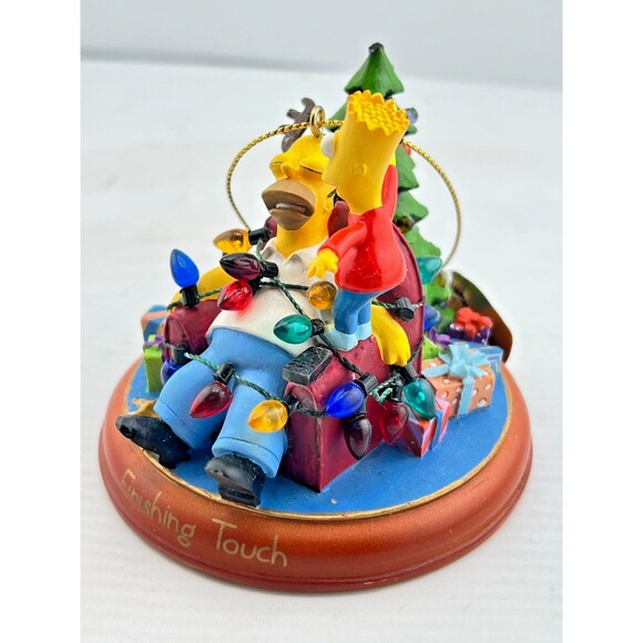SIMPSONS Bradford Christmas Tree Ornament Illuminated “Finishing Touch” Homer - Picture 6 of 9